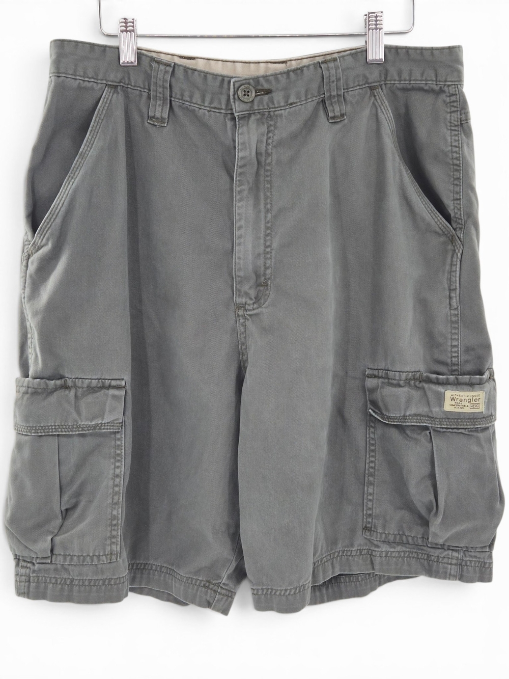 Wrangler Cargo Shorts Mens 34 Sage Green Outdoor Utility Workwear Hiking Dadcore